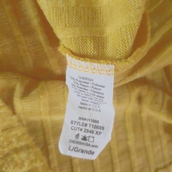 Cherish ribbed mustard colored dress - Picture 5 of 5